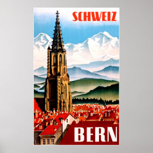 Affiche de voyage de Berne, Suisse