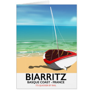 Affiche de voyage de Biarritz France Beach