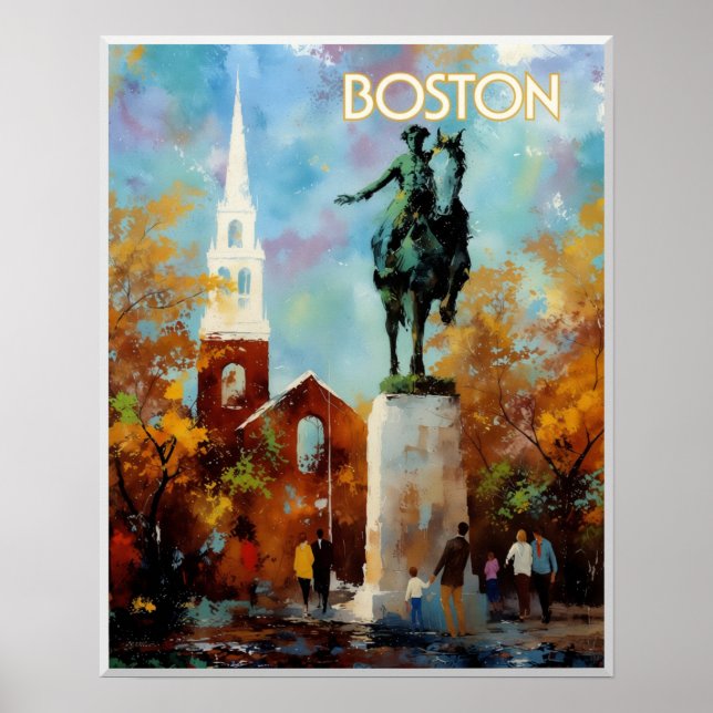 Affiche de voyage de Boston (Devant)
