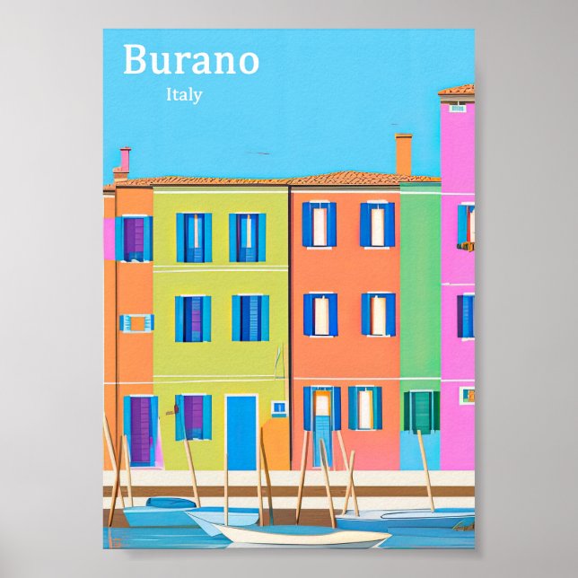 Affiche de voyage de Burano (Devant)
