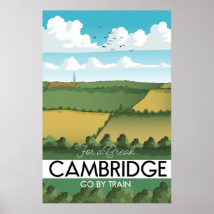 Affiche de voyage de Cambridge Train