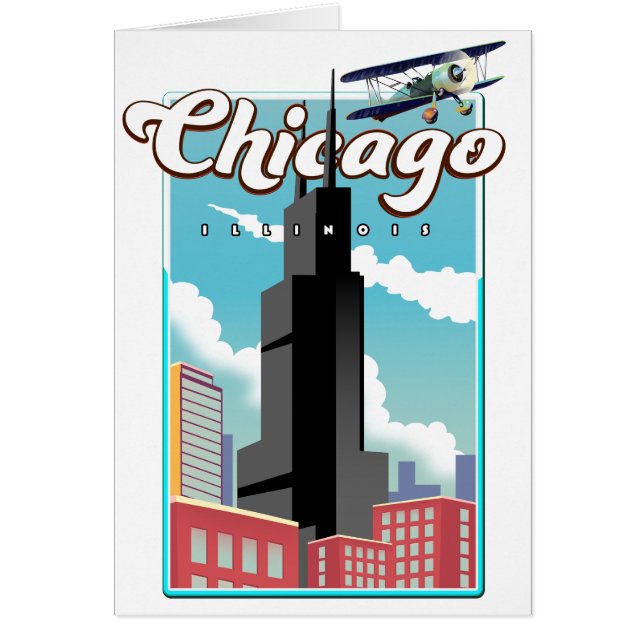 Affiche de voyage de Chicago Illinois USA (Devant)
