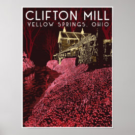 Affiche de voyage de Clifton Mill