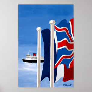 Affiche de voyage de croisière britannique