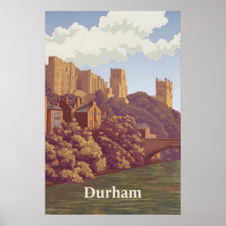 Affiche de voyage de Durham Angleterre