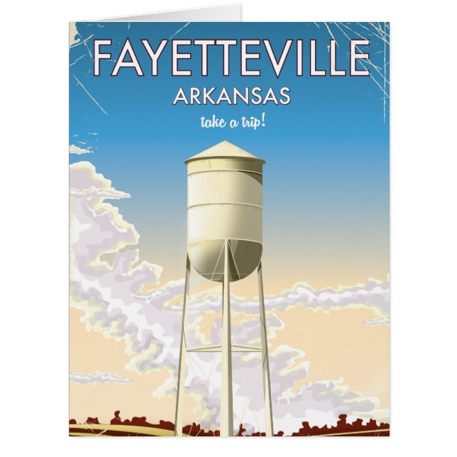 Affiche de voyage de Fayetteville Arkansas (Devant)