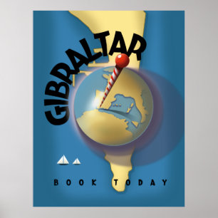 Affiche de voyage de Gibraltar