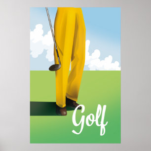 Affiche de voyage de golf vintage