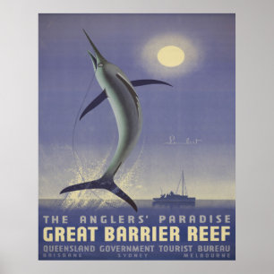 Affiche de voyage de la Grande Barrière de corail