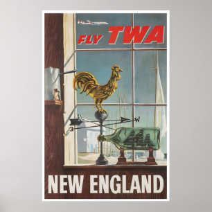 Affiche de voyage de la Nouvelle-Angleterre Art im