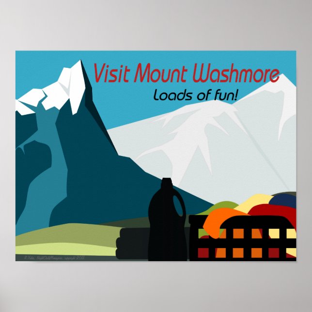 Affiche de voyage de la salle de blanchisserie (Devant)
