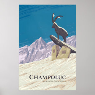 Affiche de voyage de la station de ski Champoluc I