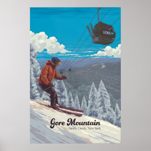 Affiche de voyage de la station de ski Gore Mounta