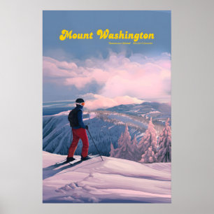 Affiche de voyage de la station de ski Mont Washin