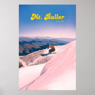 Affiche de voyage de la station de ski Mt Buller A