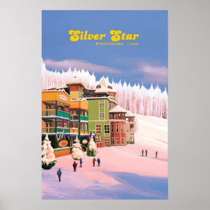 Affiche de voyage de la station de ski Silver Star