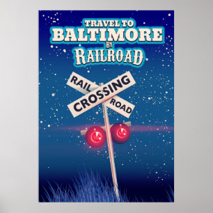Affiche de voyage de la traversée ferroviaire de B