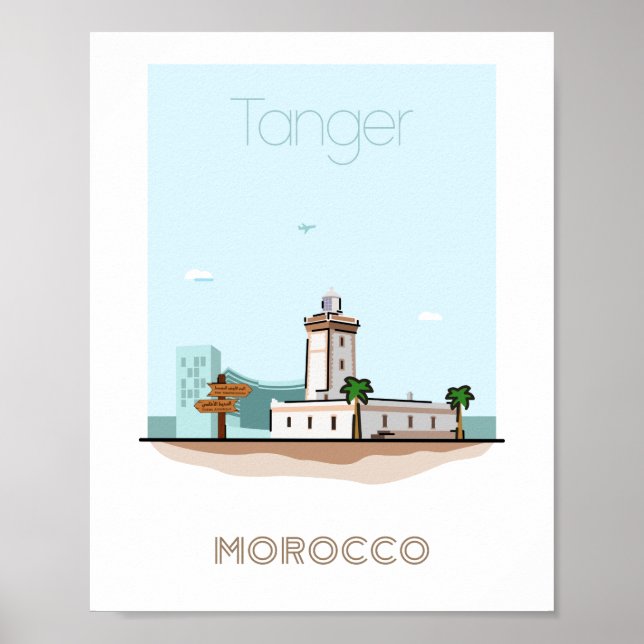 Affiche de voyage de la ville de Tanger - affiche  (Devant)
