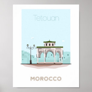 Affiche de voyage de la ville de Tétouan - affiche
