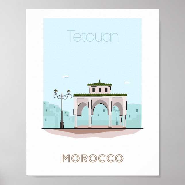 Affiche de voyage de la ville de Tétouan - affiche (Devant)