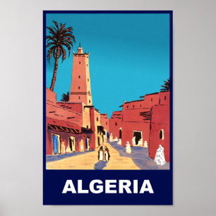 Affiche de voyage de l'Algérie