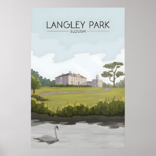 Affiche de voyage de Langley Park Slough