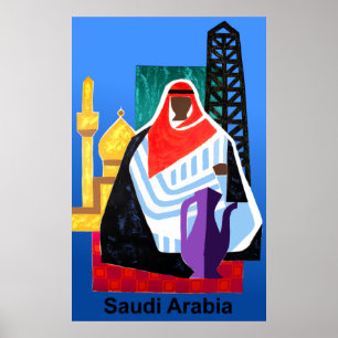 Affiche de voyage de l'Arabie Saoudite