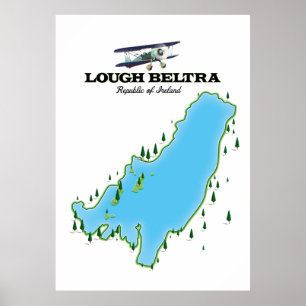 Affiche de voyage de Lough Beltra Irlande