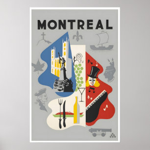 Affiche de voyage de Montréal Impression d'art Can