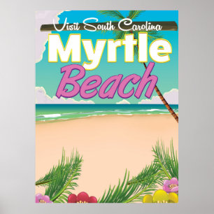 Affiche de voyage de Myrtle Beach en Caroline du S