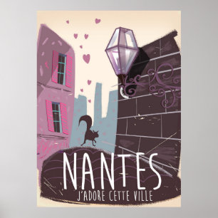 Affiche de voyage de Nantes France