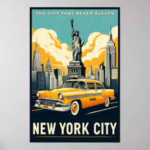 Affiche de voyage de New York City édition 1955