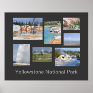Affiche de voyage de parc national de Yellowstone