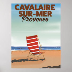 Affiche de voyage de plage de Cavalaire-sur-MER