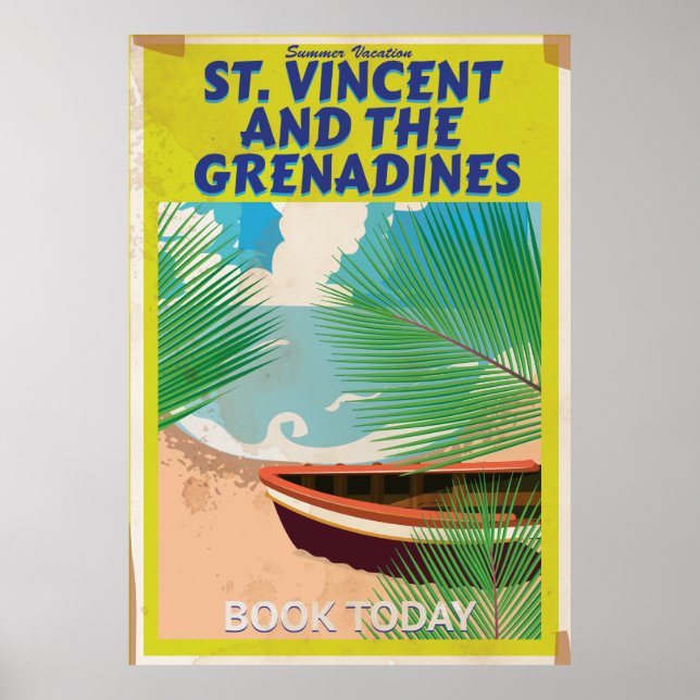 Affiche de voyage de Saint-Vincent-et-les Grenadin (Devant)