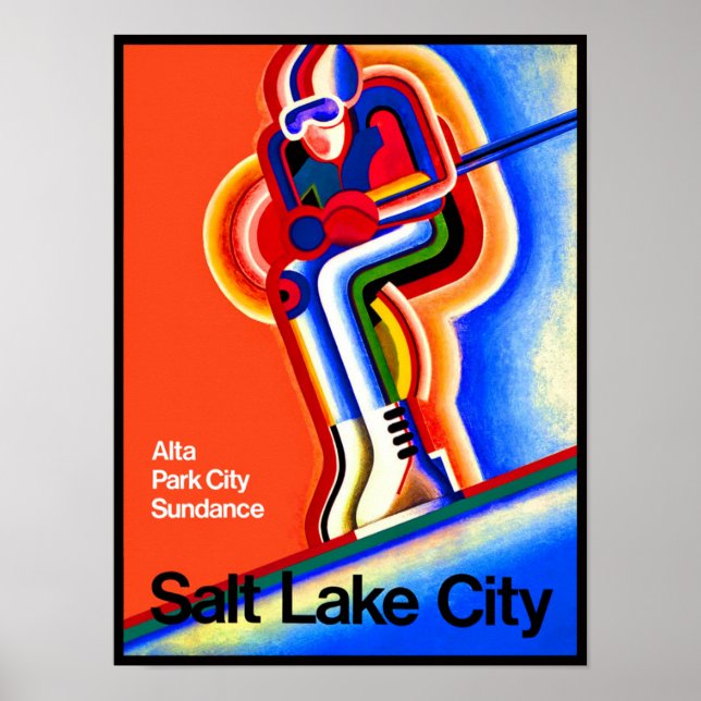 Affiche de voyage de Salt Lake City. (Devant)