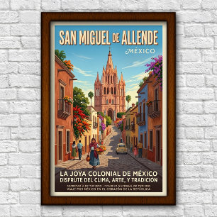 Affiche de voyage de San Miguel de Allende des ann