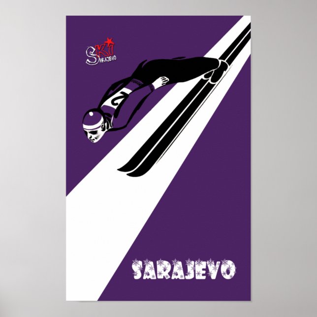 Affiche de voyage de Sarajevo en hiver (Devant)