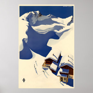 Affiche de voyage de ski en Autriche - Wunscheim