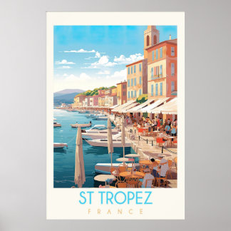Affiche de voyage de St Tropez