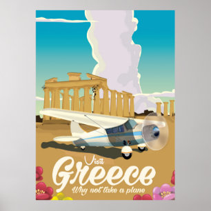 affiche de voyage de style vintage grecque