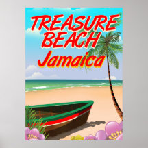 Affiche de voyage de Treasure beach Jamaïque