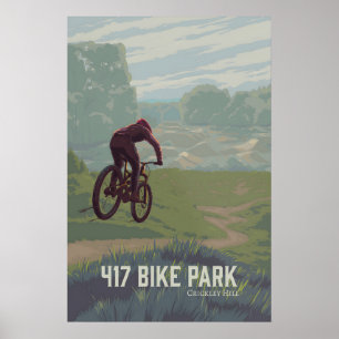 Affiche de voyage de vtt du parc vélo 417