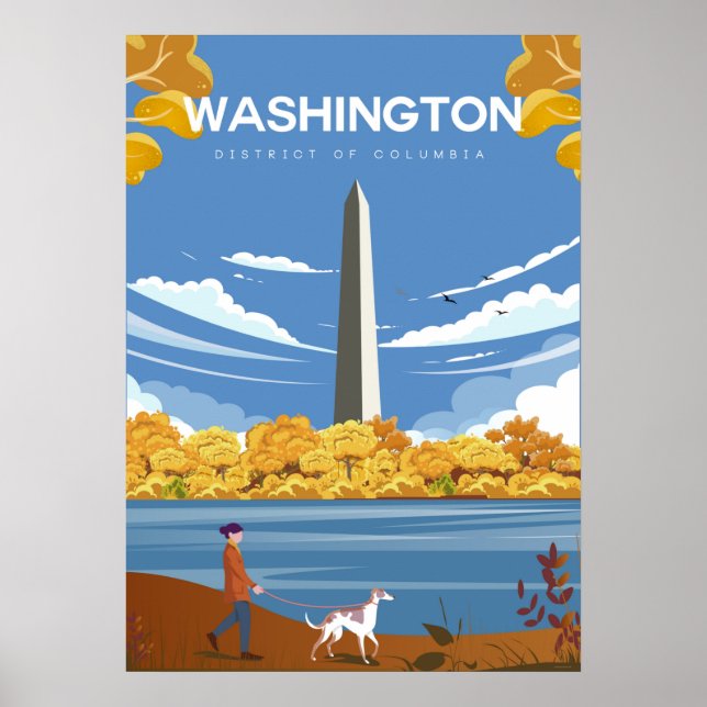 Affiche de voyage de Washington D (Devant)