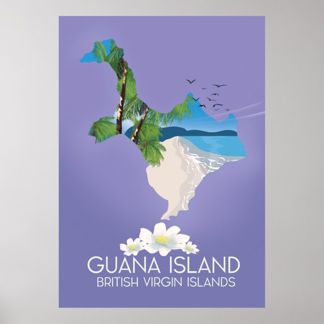 Affiche de voyage des îles Vierges britanniques de (Devant)