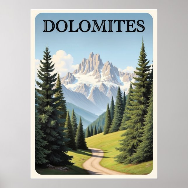 Affiche de voyage Dolomites (Devant)