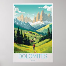 Affiche de voyage Dolomites Italie