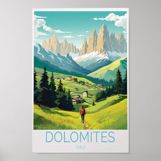 Affiche de voyage Dolomites Italie (Devant)