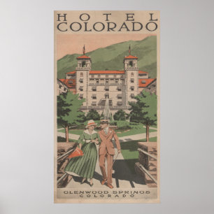 Affiche de voyage du Colorado d'hôtel