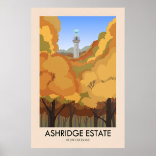 Affiche de voyage du domaine d'Ashridge